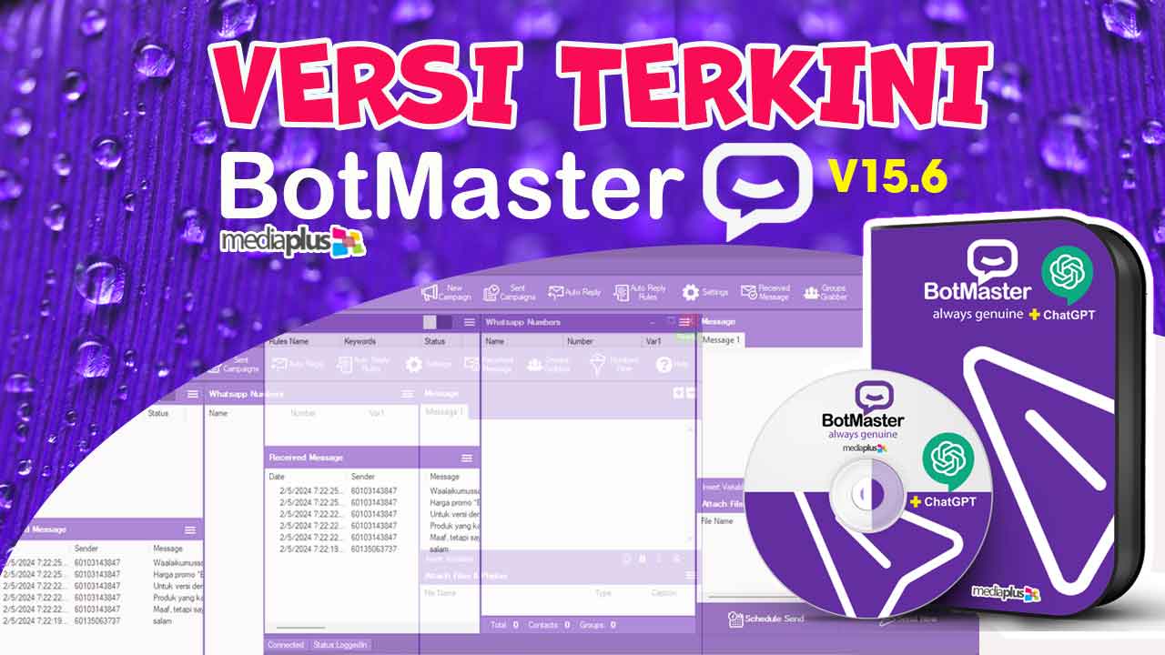 Antaramuka BotMaster V10.0 dan Kotak Produk